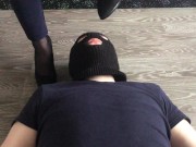office girl in high black heels and nylon domination & facesitting feet 4/16