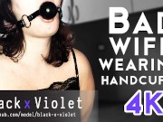 Bad wife wearing Handcuffs 4K