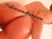 Cream spreading her ass and twerking in the shower 1/16