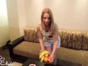 Babe Masturbate Pussy Big Banana and Orgasm - Food Fetish 4/16