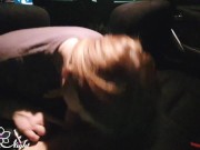 Horny Babe Sucking Dick Stranger in the Taxi - Cum Closeup 11/16