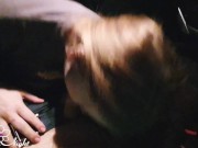 Horny Babe Sucking Dick Stranger in the Taxi - Cum Closeup 7/16