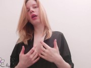 Babe Passionate Caresses Big Boobs - Solo Closeup 3/16