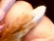 ANAL FUR TAIL TOY PLUS ROUGH MILF FUCK (2ND TIME DOING ANAL) 2/16