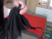 Young russian mistress humiliates and fucks a submissive man - part 1 7/16