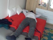 Young russian mistress humiliates and fucks a submissive man - part 1 8/16