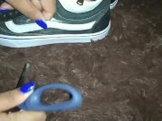 Cutting slave shoes and socks 6/16