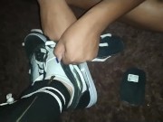 Cutting slave shoes and socks 9/16