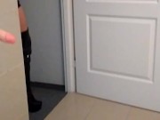 Dominatrix Katrix piss in latex boots on her slave.Best polish copule. 1/16