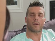 Slutty Step Daughter Sucks and Rides Stepdads Cock So She Can Go To A Party 4/16