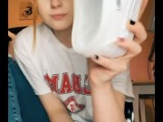 watch me show off my after work stinky feet