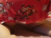 Alice - Bedwetting in dress & tights, then ripping them and masturbating! 5/16