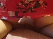 Alice - Bedwetting in dress & tights, then ripping them and masturbating! 6/16