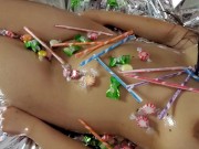 TEEN tiny Asian Girl get Candy Massage treatment Onlyfans SKYSUGARING 14/16