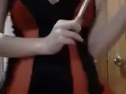 You walk in on your brunette and make her use her anal hook 3/16