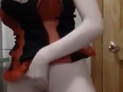 You walk in on your brunette and make her use her anal hook 9/16