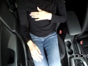 Public masturbation in the parking lot, almost caught while play with pussy 3/16