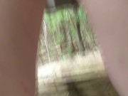 I Soak My Panties, Socks and Shoes on Walk in Forest 10/16