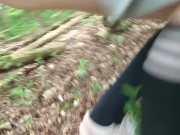 I Soak My Panties, Socks and Shoes on Walk in Forest 13/16