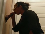 Wife uses homemade gloryhole 15/16