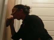 Wife uses homemade gloryhole 3/16