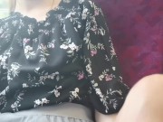 彼氏持ちJD　電車内でプチ露出＆フェラ　College teen public training and blowjob in train 5/16