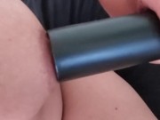 Milf vacuums big pierced clit 3/16