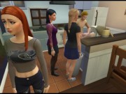 Girl offended and waiting in line for sex with a guy | Porno Game 3d 14/16
