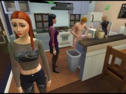 Girl offended and waiting in line for sex with a guy | Porno Game 3d 15/16