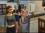 Girl offended and waiting in line for sex with a guy | Porno Game 3d 16/16