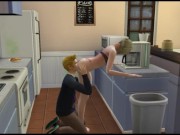 Girl offended and waiting in line for sex with a guy | Porno Game 3d 5/16