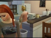 Girl offended and waiting in line for sex with a guy | Porno Game 3d 8/16
