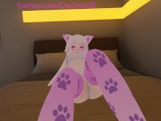 Lewd Catgirl gets 4 orgasm denied (Frustraded squirming and moaning) vrchat 11/16