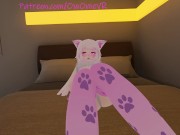 Lewd Catgirl gets 4 orgasm denied (Frustraded squirming and moaning) vrchat 5/16