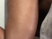 Horny college fucks big black dildo and almost gets caught 2/16