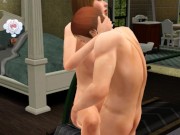 Fucked mistress while wife sees a dream in bed | video game sex