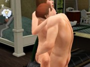 Fucked mistress while wife sees a dream in bed | video game sex 14/16