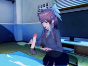 DOKI DOKI LITERATURE CLUB LUSTFUL  Sex with  MONIKA 3D HENTAI 3/16