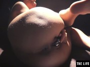 White cotton panties soaked as she rubs her hairy pussy to orgasm 14/16