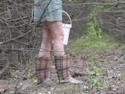Peeping Tom on teen play with pussy in forest, public masturbation orgasm 16/16