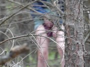 Peeping Tom on teen play with pussy in forest, public masturbation orgasm 3/16