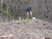 Peeping Tom on teen play with pussy in forest, public masturbation orgasm 7/16