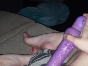 Filming solo, using vibrator and my feet to get off 4/16