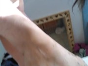 Foot Play CUSTOM Videos Available! DIRT COVERED Hairy Girl Toes Feet Dirty Talk Legs Bathroom Slut 9/16