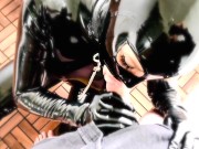 All Rubber Slut Has An Exciting Afternoon with Smoking, Sucking & Toys 5/16