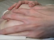 Close up licking and biting her sweet nipple 8/16