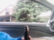 BBC Dick Flash! Stroking in Car during Quarantine gets Caught! 10/16