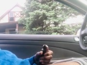 BBC Dick Flash! Stroking in Car during Quarantine gets Caught! 2/16