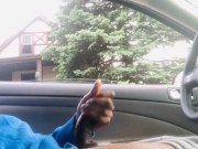 BBC Dick Flash! Stroking in Car during Quarantine gets Caught! 7/16