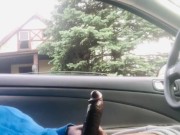 BBC Dick Flash! Stroking in Car during Quarantine gets Caught! 8/16